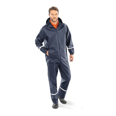 Prism PU waterproof jacket with reflective strips
